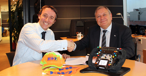 Josep Maria Lloreda con Saúl Ruiz